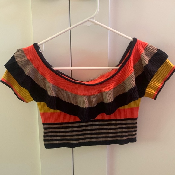 Urban outfitters off the shoulder crop top, medium - Picture 1 of 4